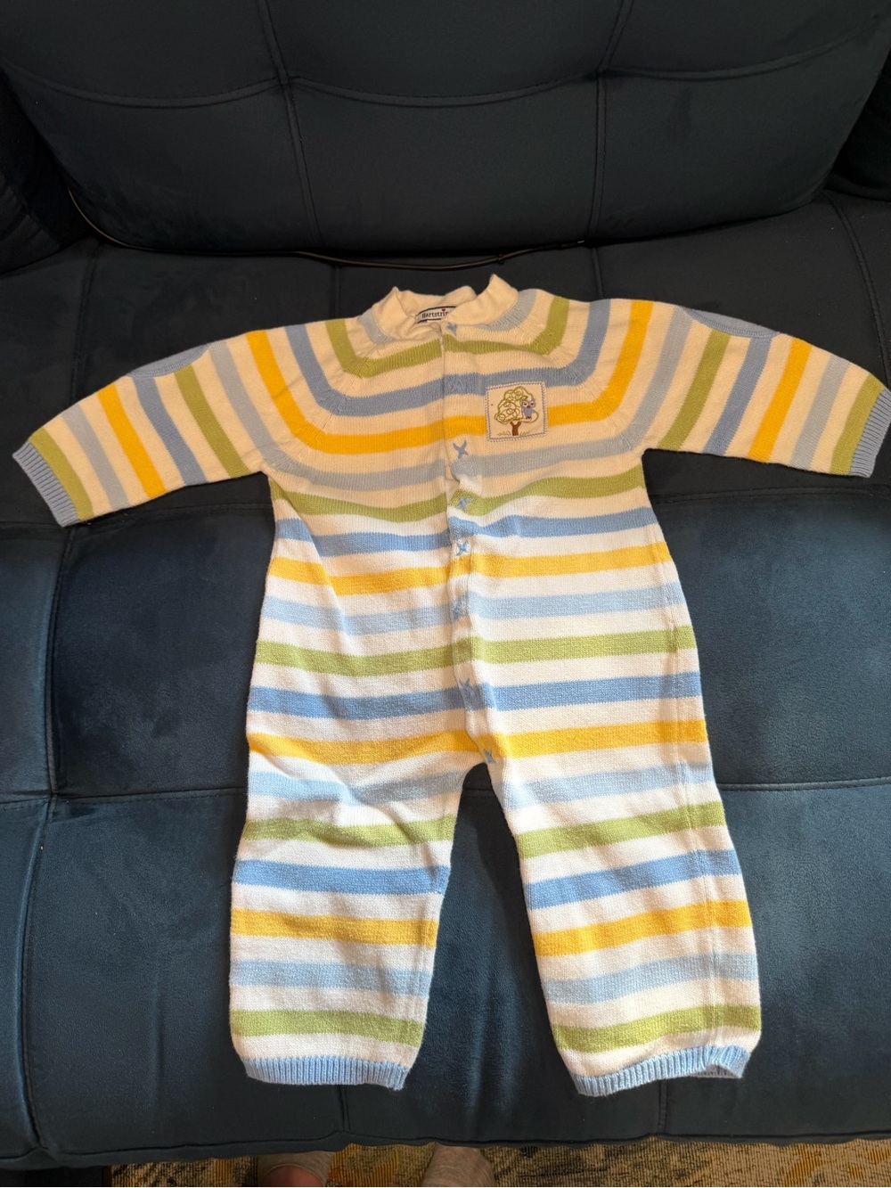 Boys vintage 12M knit romper
